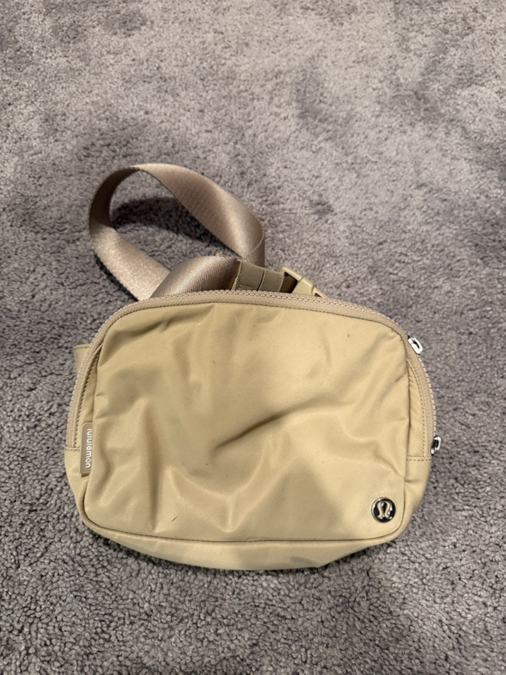 lululemon athletica Beige/Tan Sling Bag with Adjustable Strap